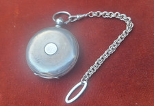 Antique 1885 Sterling Silver Hunter Case Waltham KW KS Set Pocket Watch - Runs -