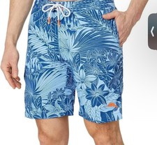 Tommy Bahama Men's Santiago Palms Board Shorts, Dark Blue Muse, Sz-XL