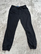 Old Navy Joggers Boys Size Large 10/12 Black Elastic Waist Taper Ankle Pockets