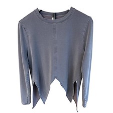 Athleta Asymmetrical Hem Pullover Sweatshirt Gray Women's Size Large