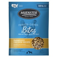 Muenster Freeze Dried Chicken Bites - Dog Food, Treat, Mixer, Topper 20oz