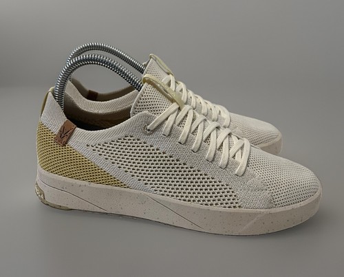 SAOLA Tsavo Knit Sneakers Womens Size 7.5 Off White Yellow Eco Friendly Walking