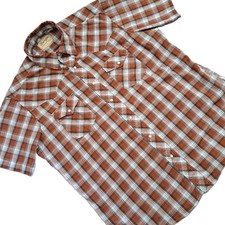Wrangler Pearl Snap Men's Plaid Pearl Snap Short Sleeve XL Western Shirt