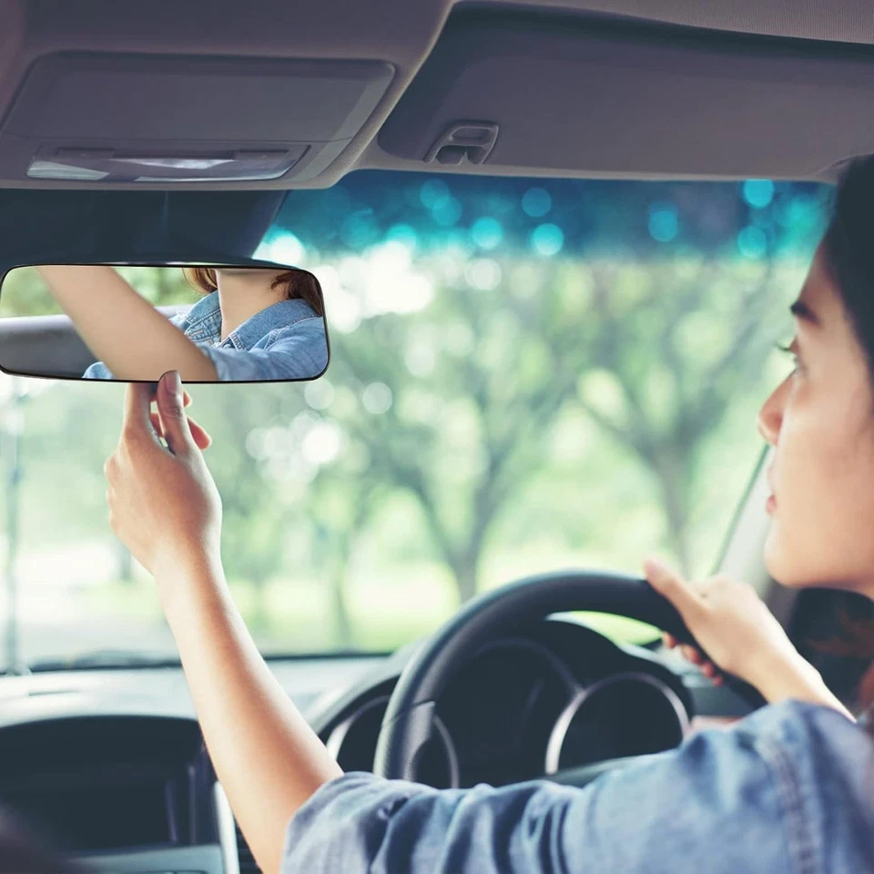 Universal Rear View Mirror Thickened Anti Glare HD Car Interior with Suction Cup - image 4 of 4