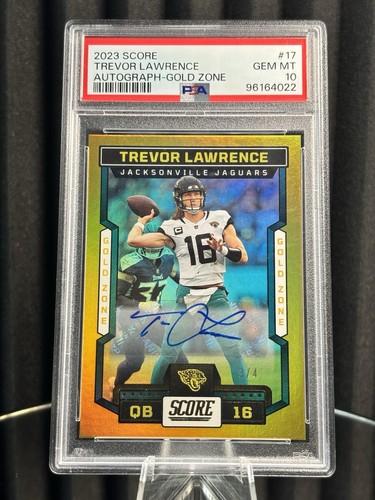 Trevor Lawrence [Signature Gold Zone] #17 2023 Panini Score card