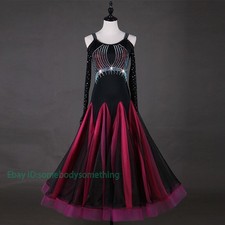 NEW Latin Ballroom Dance Dress Modern Salsa Waltz Standard Long Dress F282