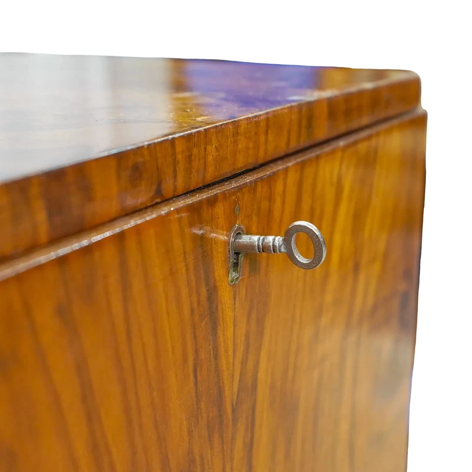 Art Deco English Burr Walnut Sideboard, Server. - Image 3 of 4
