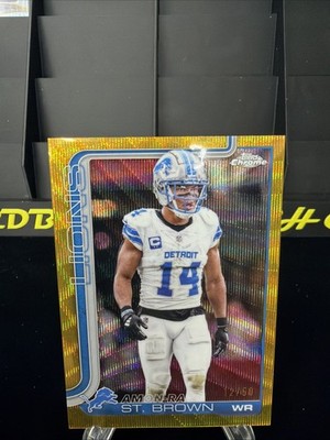 2025 Topps Chrome Football  GOLD Amon-Ra St. Brown 12/50 SSP #98 Lions