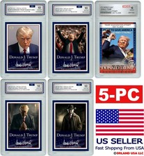 5 Pack Donald Trump Collectors Trading Card -...