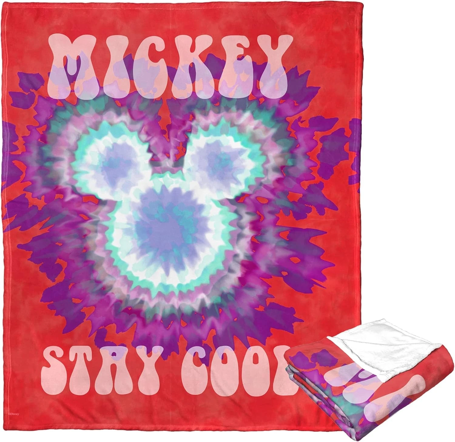 Disney Mickey Mouse & Minnie Stay Cool Cozy Fleece Blanket
