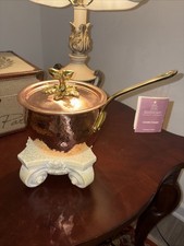 Ruffoni Historia 2.5 Qt Hammered Copper Tin Lined Saut  Pan, With Acorn Lid NWT