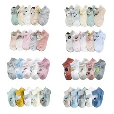 Girls Socks 5 Pairs/Lot Spring Summer Cotton Infant Children Socks Cute Flowers