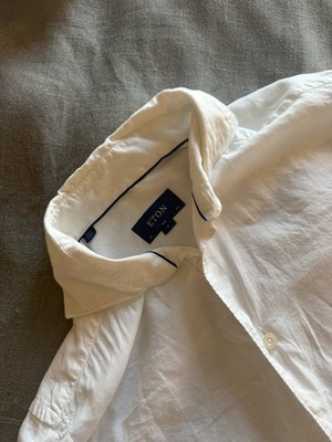 Eton Slim 15.5 39 White Cotton Modal Shirt