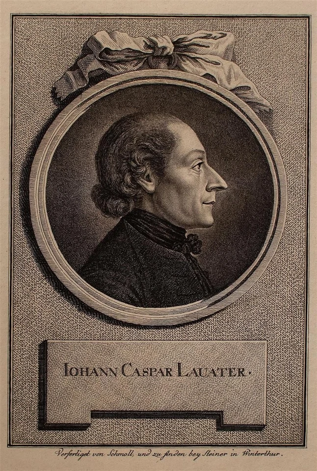 Georg Schmoll Porträt Johann Caspar Lavater Philosoph Orig Kupferstich 18 Jhd - Bild 3 von 3
