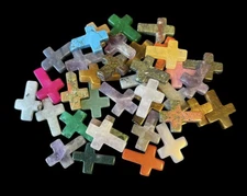 Mixed Material Crystals crosses . 20 Pieces Per Order Intuitively Chosen. New