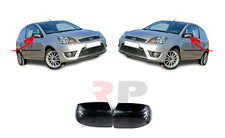FOR FORD FOCUS 04-08, FIESTA 05-08 NEW WING MIRROR COVER CAP BLACK PAIR SET