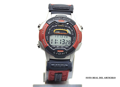 VINTAGE CASIO WATCH W-729HF-5AV, QW.1822 WR.100m, ILLUMINATOR .AÑO 2002