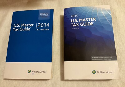 U.S. Master Tax Guides (2014 and 2015) Paperback Books, Wolters Kluwer - Read!