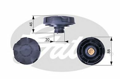 GATES RADIATOR CAP for BMW X5 (F15, F85) xDrive 35 i 2013-2018 - Picture 2 of 8
