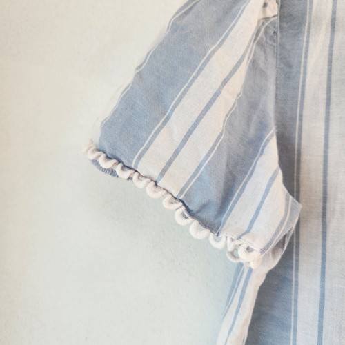 Altar'd State Striped Shirt Dress Boho Embroidered Nautical Women's L - Picture 5 of 9
