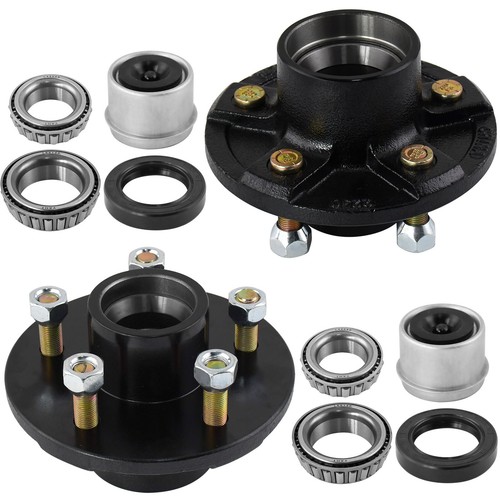 2pcs Trailer Idler Hub Kits 5 on 5 for 3500 lbs Axle 5x5 5 Lug Trailer Hub E19