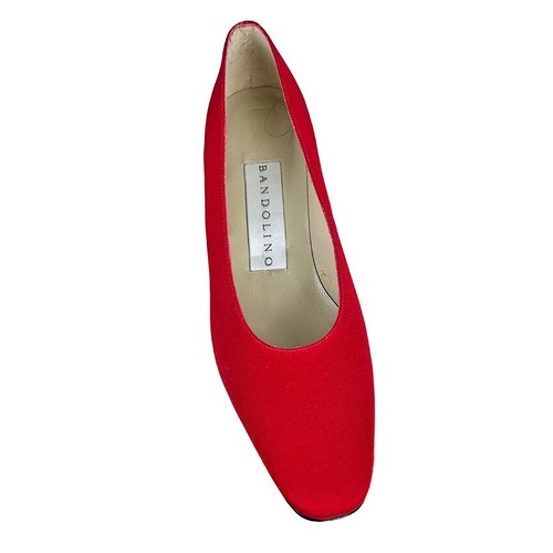 BANDOLINO Cousin Heels 8 M Leather Pumps 2 1/4 In Chunky Heels - Picture 2 of 4