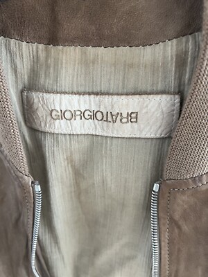 giorgio brato leather bomber jacket size 52 New with tags | eBay