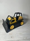 Tonka Truck Tractor Plow Yellow 12” Long Plastic