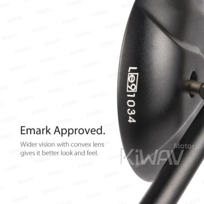 小物 Miri VAWiK mirrors black Retro round convex chrome base fits Kawasaki