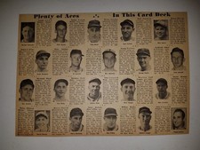 Cardinals 1944 Sporting News INSERT ACE Stan Musial Harry Brecheen Pepper Martin