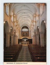 Postcard Interior Of ST Catherine's Church Bethlehem Palestine