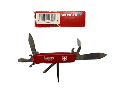 WENGER EMBOSSED TROUT POCKET KNIFE -New Old Stock