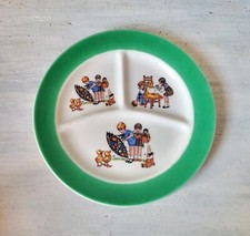 Vintage Divided Baby Plate Avco China Children