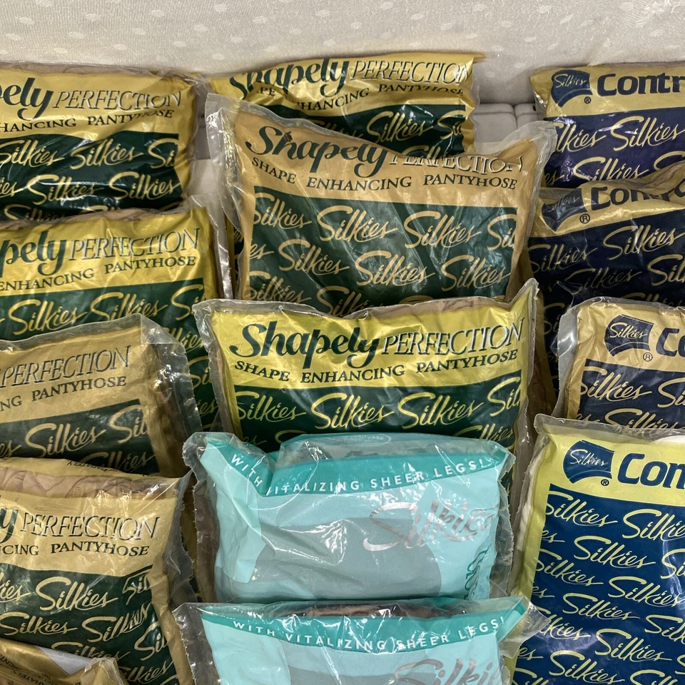 Vintage Silkies Pantyhose Socks Lot Of 20 Nude White Gray Black Small - Image 3 of 4