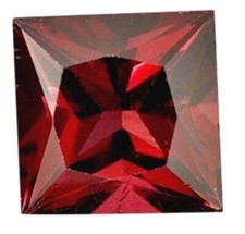 Natural Fine Vivid Deep Red Garnet - Square Princess - Tanzania - AAA Grade