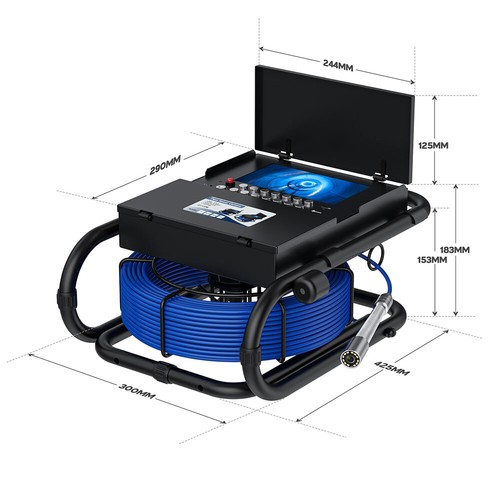 7"Screen DVR 16G Sewer Pipe Inspection Camera Meter Counter 50M 23mm Camera Head - 第 11/12 張圖片