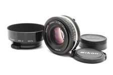 Nikon Ai-S AIS NIKKOR 50mm f/1.8 Pancake Lens w/ Genuine Hood [Excellent+++++]
