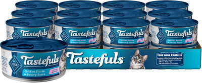 Tastefuls Natural Tender Morsels Wet Cat Food, Chicken Entrée 5.5-Oz Cans x 24