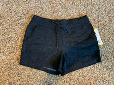 NEW NWT 32 DEGREES Cool Women's Pull on Shorts heather black lounge soft Small