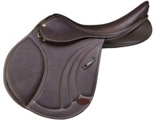 New Genuine Brown Leather English jumping Horse Saddle Tack Size15" to 18"