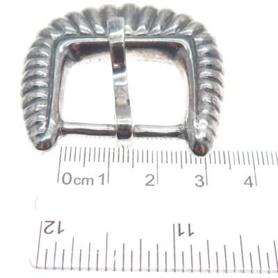 925 Sterling Silver Vintage Mexico Ribbed Oxidized Belt Buckle | eBay