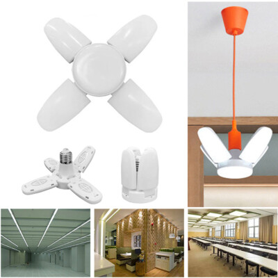 1Pcs LED Bulb Fan Blade Lamp AC85-265V 28W Foldable Led Light Bulb Home