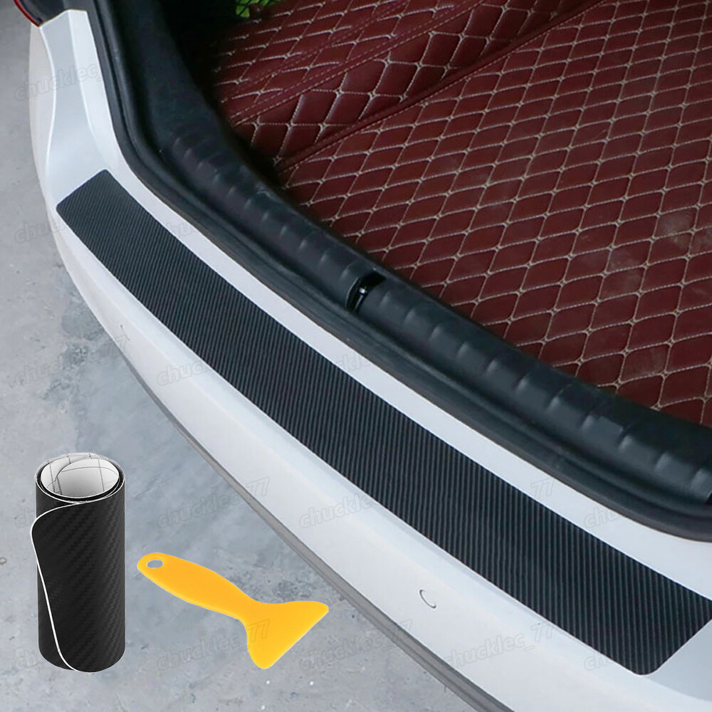 Carbon Fiber Car Rear Bumper Trunk Protector Corner Sticker Trim Accessories