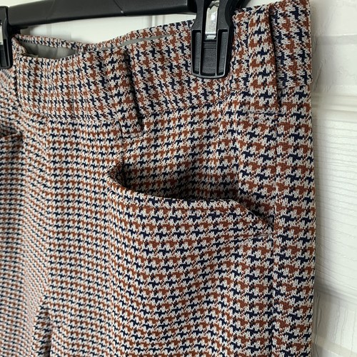 Vintage Topsall Men’s 32 x 31 Houndstooth Black Brown Polyester Pants 1960’s - Picture 4 of 11