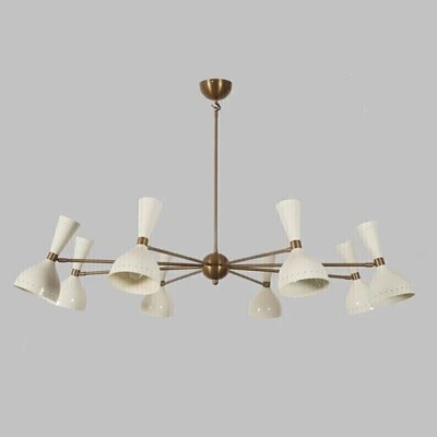 Stilnovo Style Modern Brass Sputnik Chandelier 16 Light Chandelier