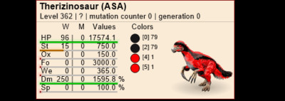 Ark ASA Xbox/PC/PS PVE Deadpool therizino Pair Level 362 FULL GROWN