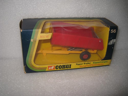 VINTAGE CORGI #56 TIPPER TRAILER MADE IN GREAT BRITAIN BOX DATED 1976 OLD STOCK - Picture 3 of 5