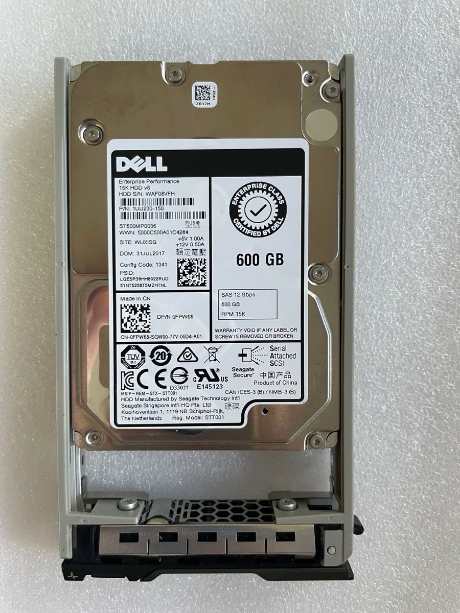 Dell FPW68 0FPW68 600GB 15K 12Gb/s 2.5