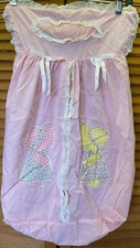 1970'S VINTAGE HANDMADE PINK HOLLY HOBBIE DIAPER HOLDER STACKER