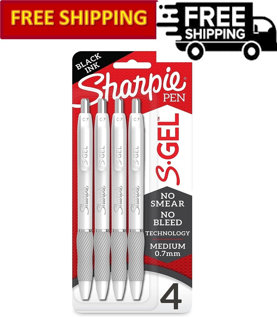 Sharpie S-Gel, Gel Pens, Medium Point (0.7 mm), Black Gel Ink Pens, 4 Count | eBay Sharpie S-Gel, Gel Pens, Medium Point (0.7 mm), Black Gel Ink Pens, 4 Count | eBay